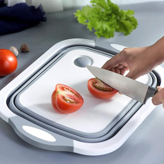 3- in-1 Collapsible Cutting Board With Dish Tub Basket
