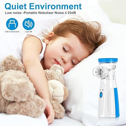 Portable Ultrasonic Mesh Nebulizer for Kids & Adults – Silent Handheld Inhaler