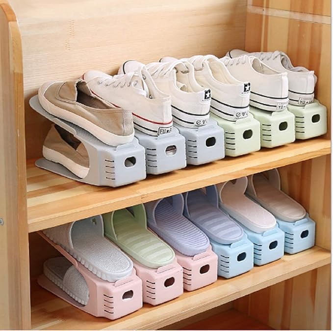 Adjustable Folding Shoe Slots Organizer (12pc)