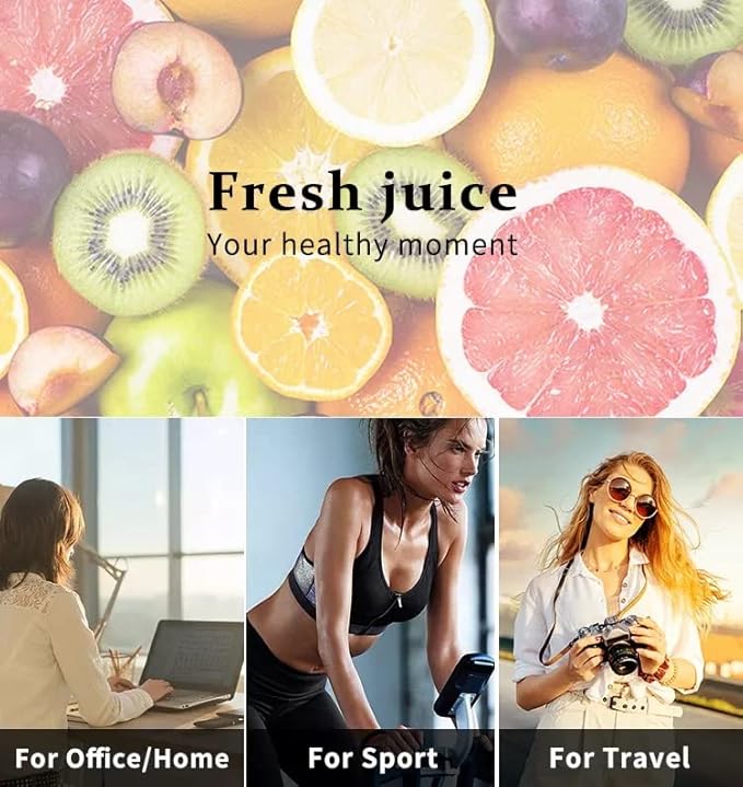 Electric Mini Juicer Bottle for Smoothies, Shakes, Juices (380 ml)